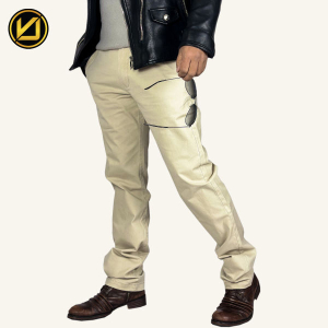 VIRJEANS (VJC835) Stretchable Chinos Cotton Pant For Men-Light Cream