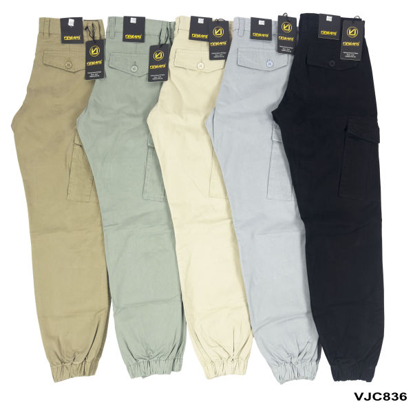 VIRJEANS (VJC836) Cargo Box Joggers 6 Pocket Pant For Men-Grey - Image 4