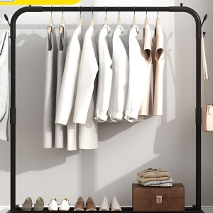 Lukzer 1 PC Multipurpose Clothes Rack Single Rod