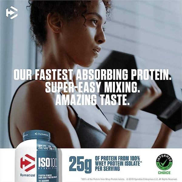 Dymatize Iso 100 Hydrolyzed 5 lbs (74 Serving)Whey Protein Powder with 100% Whey Protein Isolate - Image 4