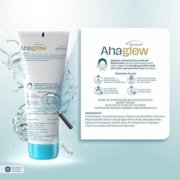 Ahaglow Advance Facewash Gel, 100ml Pack Of 2 - Image 3