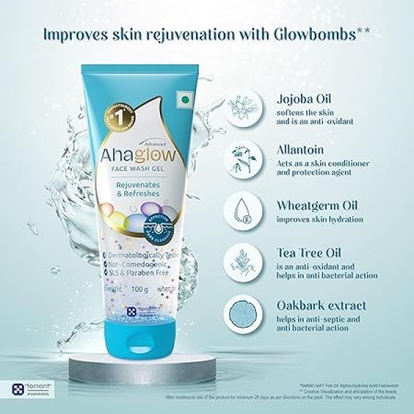Ahaglow Advance Facewash Gel, 100ml Pack Of 2 - Image 4