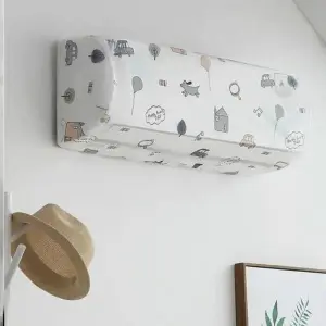Air Conditioner Cover Waterproof Dustproof Stretchable with Elastic for 1.5 Ton 2 Ton | ( 110*33*31 CM )
