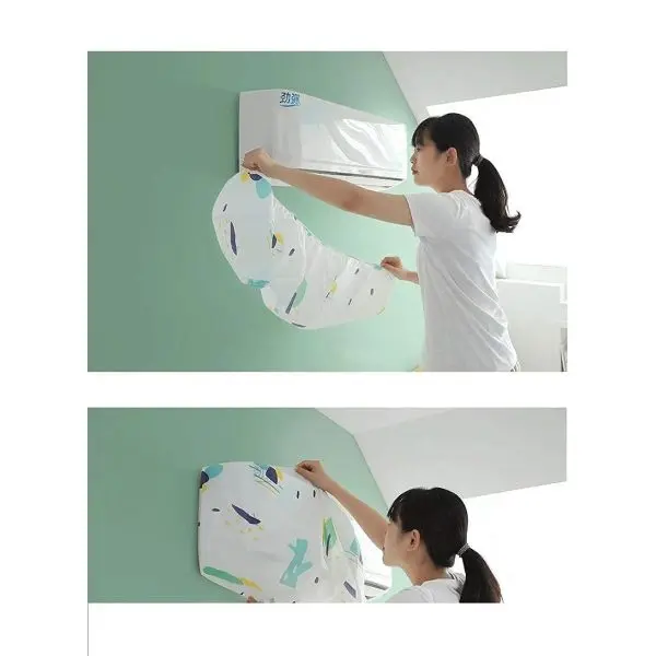 Air Conditioner Cover Waterproof Dustproof Stretchable with Elastic for 1.5 Ton 2 Ton | ( 110*33*31 CM ) - Image 5