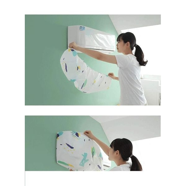 Air Conditioner Cover Waterproof Dustproof Stretchable with Elastic for 1.5 Ton 2 Ton | ( 110*33*31 CM ) - Image 4