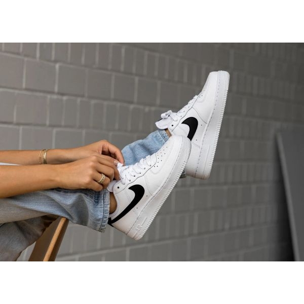 Air Force 1 White Black Sneakers For Women - Image 3
