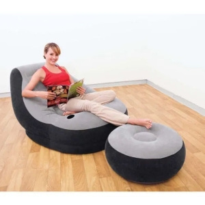 Air Sofa 2 In 1 Intex Ultra Lounge Inflatable Sofa Chair And Ottoman With Free Inflatable Pump