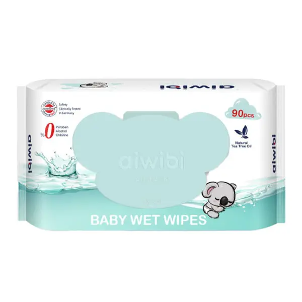 Aiwibi 100% Soft Care Baby Wet Wipes 90 Pcs