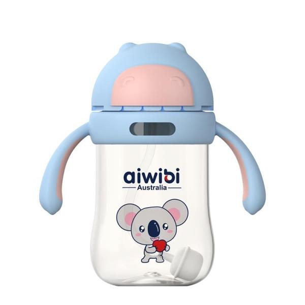 Aiwibi Baby Water Bottle With Weighted Straw for Babies Over Six Months 300ml - Image 2