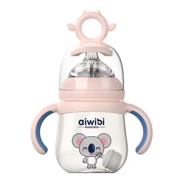 Aiwibi BPA-FREE Baby Feeding Bottle 180ml with Flexible Straw Design Allow 360° Drinking - Image 2