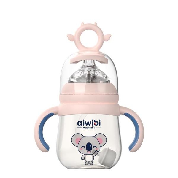 Aiwibi BPA-FREE Baby Feeding Bottle with Flexible Straw Design Allow 360° Drinking 180ml - Image 2