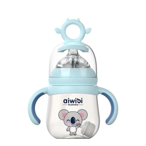 Aiwibi BPA-FREE Baby Feeding Bottle with Flexible Straw Design Allow 360° Drinking 180ml