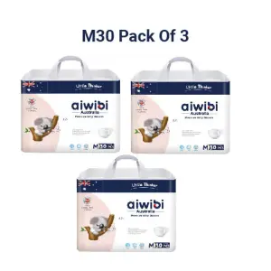 Aiwibi Diaper Medium30 Tape Pack of 3