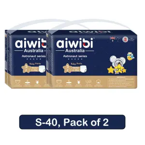 Aiwibi Diaper Pant style S-40 Pack of 2 Astronaut Series