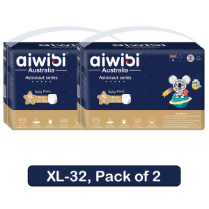 Aiwibi Diaper Pant style XL-32 Pack of 2 Astronaut Series