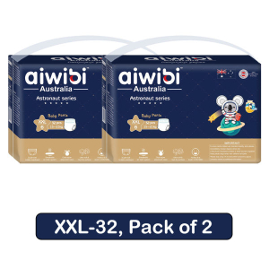 Aiwibi Diaper Pant style XXL-32 Pack of 2 Astronaut Series