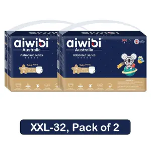 Aiwibi Diaper Pant style XXL-32 Pack of 2 Astronaut Series