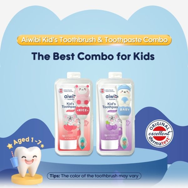 Aiwibi Kid's Tooth Brush & Tooth Paste Combo - Image 3