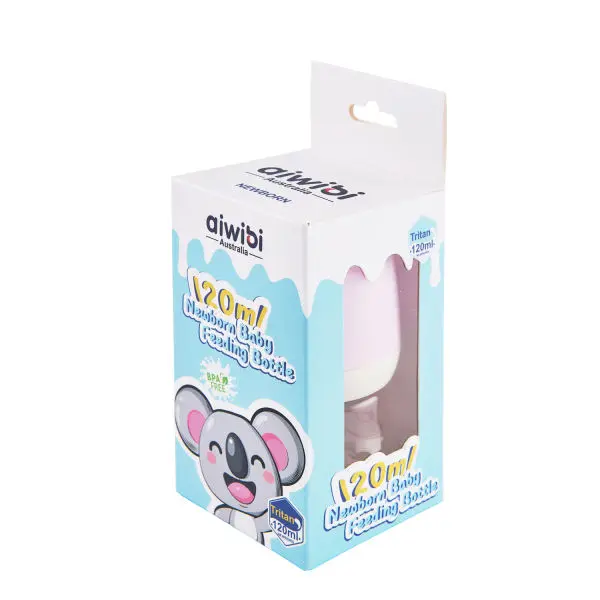 Aiwibi New Born Safety Soft Silicone Baby Feeding Bottle - 120ml - Image 3