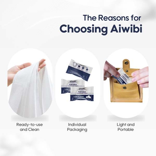 Aiwibi Portable Compressed Towel - 10Pcs/Pack - Image 3