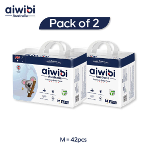 Aiwibi Premium Baby Pant Diapers Medium 42 Pack Of 2
