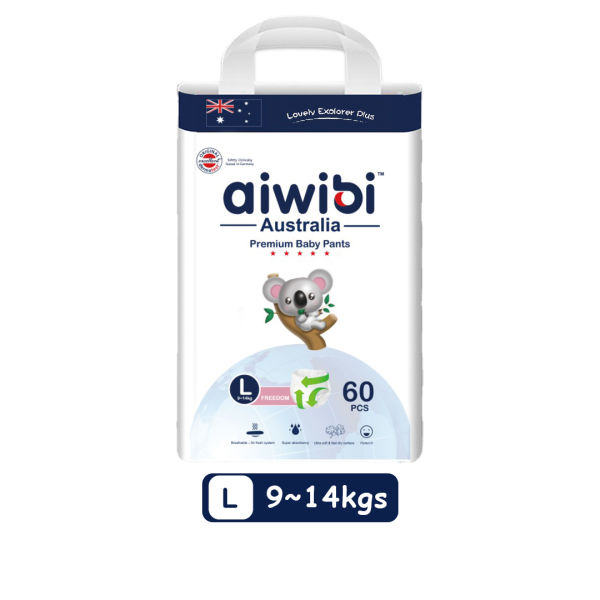 Aiwibi Premium Diapers Baby Pants - Large 60 Pcs - Image 3