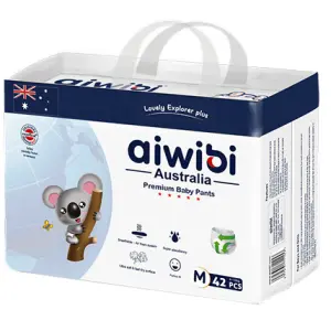 Aiwibi Premium Diapers Baby Pants- Medium 42 Pcs