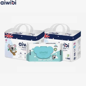 Aiwibi Premium Pant Diapers Large 40 Pack Of 2 With Wipes