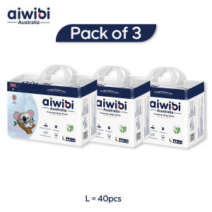 Aiwibi Premium Pant Diapers Large 40 Pack Of 3