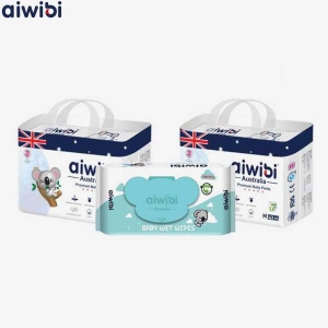 Aiwibi Premium Pant Diapers Medium 42 Pack Of 2 With Wipes