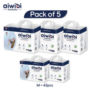 Aiwibi Premium Pant Diapers Medium 42 Pieces Pack Of 5
