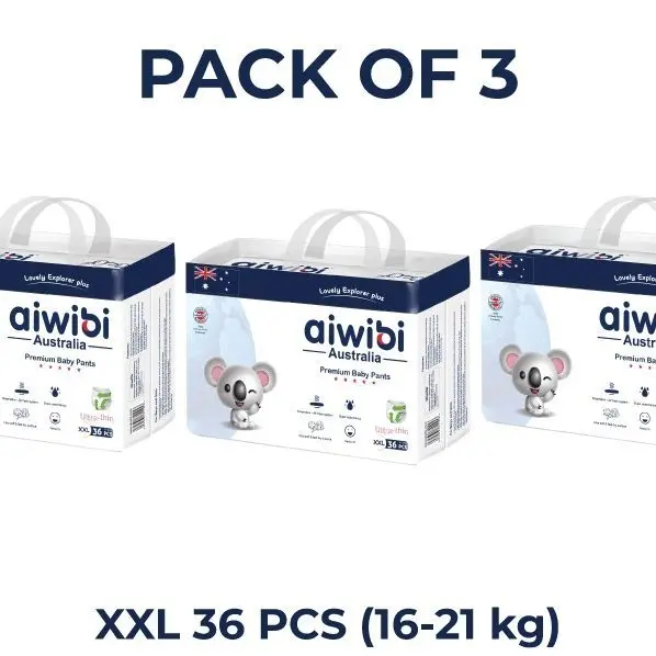 Aiwibi Premium Pant Diapers XXL 36 Pack Of 3