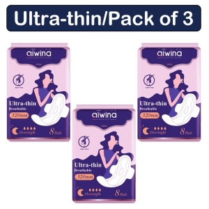 Aiwina Ultra-thin Sanitary Pad Napkins 320mm (Pack Of-3)