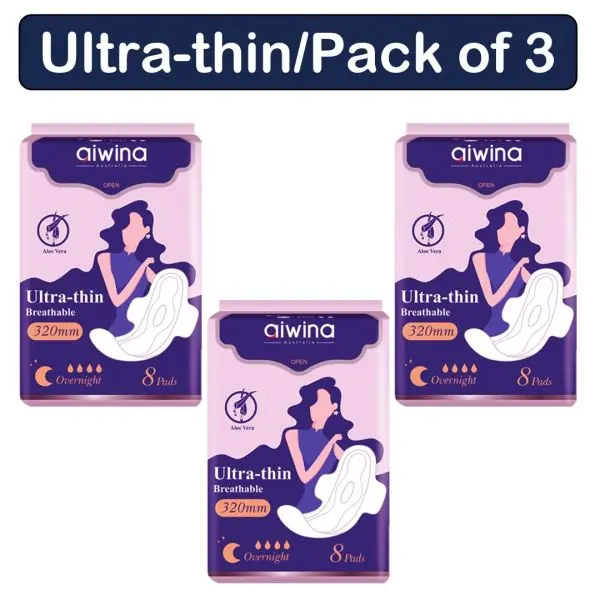 Aiwina Ultra-thin Sanitary Pad Napkins 320mm (Pack Of-3)