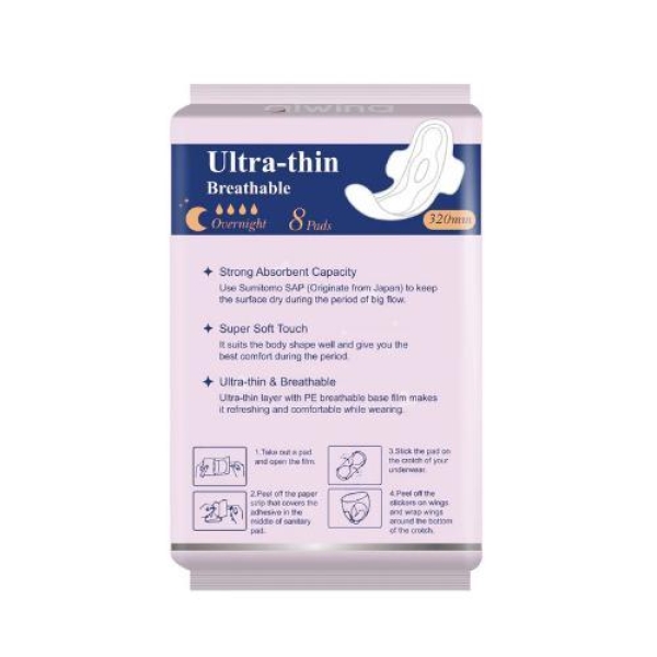 Aiwina Ultra-thin Sanitary Pad Napkins 320mm (Pack Of-5) - Image 3