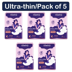 Aiwina Ultra-thin Sanitary Pad Napkins 320mm (Pack Of-5)