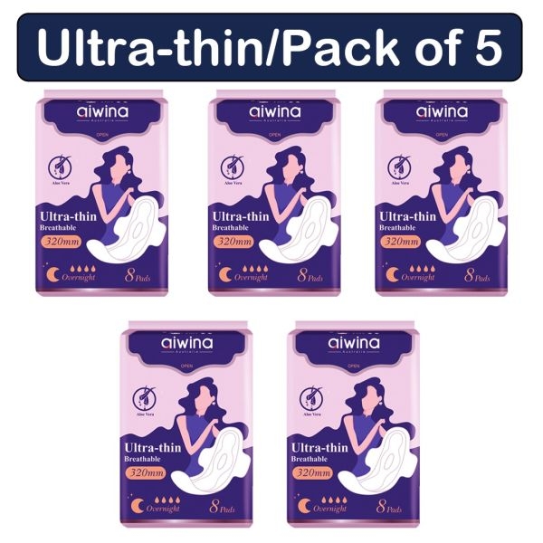 Aiwina Ultra-thin Sanitary Pad Napkins 320mm (Pack Of-5) - Image 5