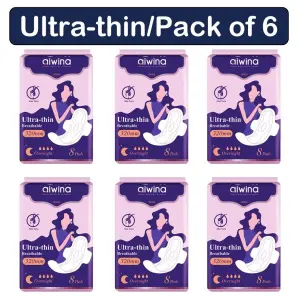 Aiwina Ultra-thin Sanitary Pad Napkins 320mm (Pack Of-6)