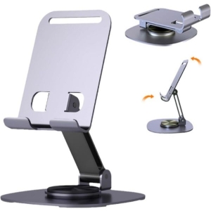 All Alloy Material High Grade Good Quality, Durable 360 Rotation, 180 Adjustment Non Slip Bracket Phone Tablet Holder