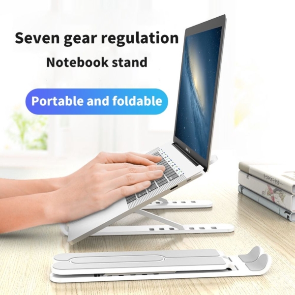 Aluminium Alloy Fully-Level Adjustable Laptop Stand for 10 to 17 Inches Mackbook/Laptops - Image 3