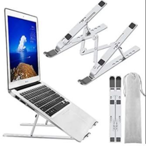 Aluminum Alloy Metal Adjustable Laptop Stand for 10 to 17 Inches Macbook/Laptops/Tab - Image 5