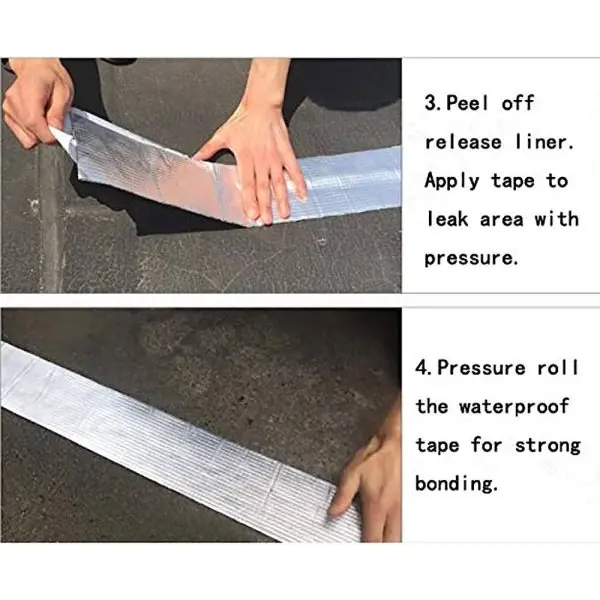 Aluminum Foil Butyl Rubber Tape Adhesive Sealing For Best RV Roof Marine Repair(5*10M) - Image 3
