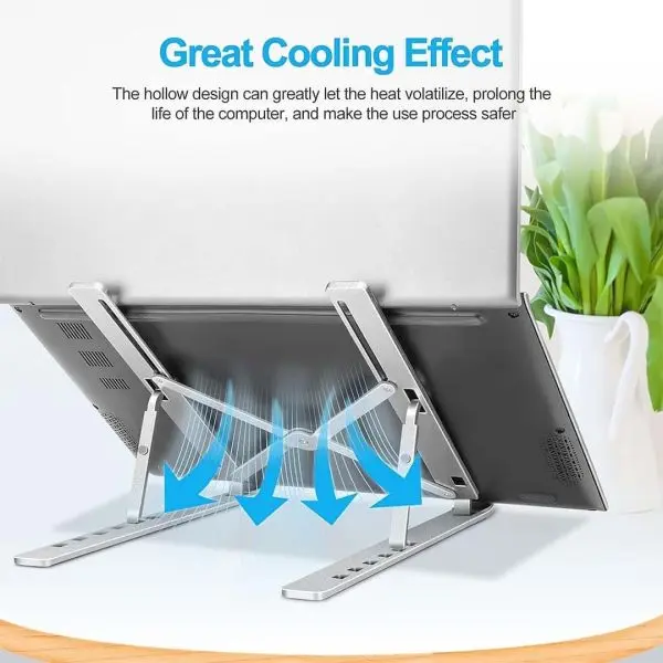 Aluminum Folding Laptop Stand + 360° Mobile Stand + Premium Mouse Pad Combo – Portable & Ergonomic Set for Office & Home - Image 4