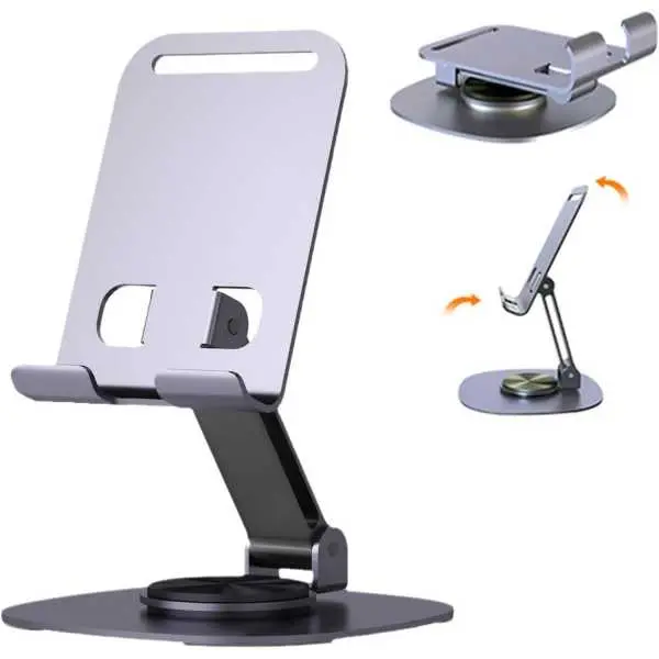 Aluminum Folding Laptop Stand + 360° Mobile Stand + Premium Mouse Pad Combo – Portable & Ergonomic Set for Office & Home - Image 5