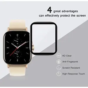 Amazfit GTS 2 Full Glue Clear Curved Edge Tempered Glass