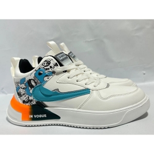 Anime Printed Shoes For Men Round Toe