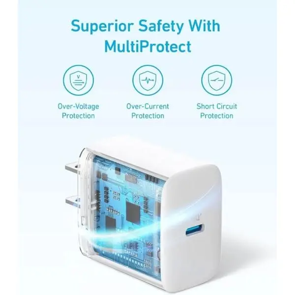 Anker 20 W USB - C Wall Charger - B2B White 18 Months Brand Warranty - Image 4