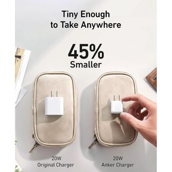 ANKER 20W Mini Fast Charging Adapter – Compact, Foldable & Safe USB-C Charger - Image 3