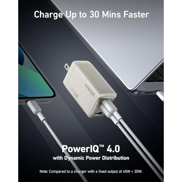 Anker GaNPrime 65W , PPS Fast Compact Foldable Charger Power 3 Devices at Once 18 Months Brand Warranty - Image 4