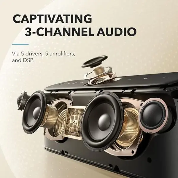 Hi - Res Spatial Audio With Wireless 50W Sound